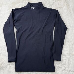 Under Armour Black Performance Top Long Sleeve Turtleneck Size Medium